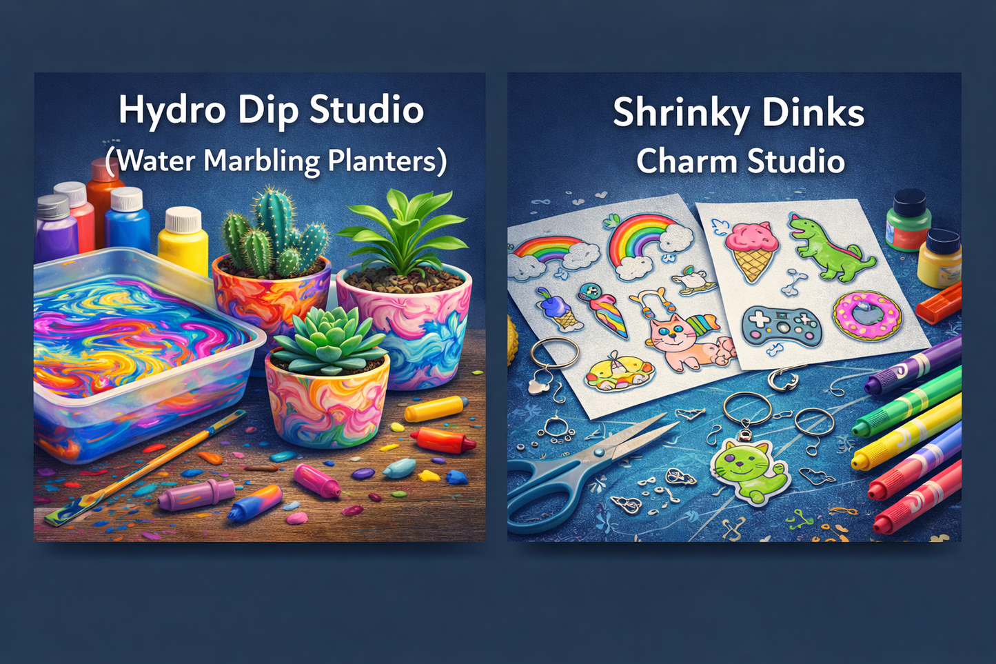 June 19 – Enrichment Workshops | Hydro-Dip & Shrinky Dinks Charm Studio