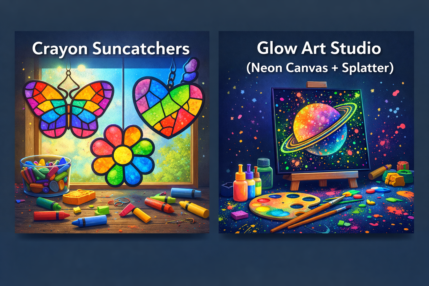 June 26 – Enrichment Workshops | Suncatchers & Glow Art Studio